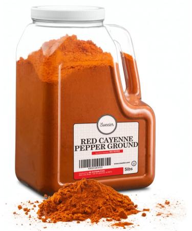 Sweeler, Bulk Red Ground Cayenne Pepper - 40,000 Heat Units, Value Large Bucket Size for Food Service & Home Use, 5lbs