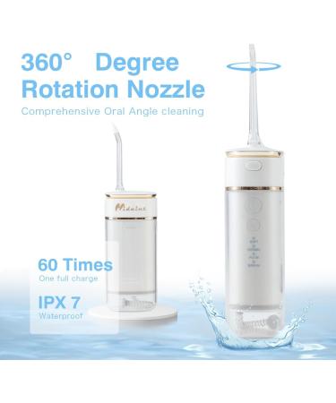 Travel Water Flosser - Portable Oral Irrigator for Braces Kids & Adults - Mini Dental Flosser for Gums Care - Standard White - Buy Online on GoSupps.com