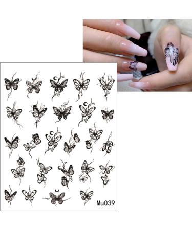 JMEOWIO 9 Sheets Spring Butterfly Nail Art Stickers Decals Self-Adhesive Summer Flower Floral Nail Supplies Nail Art Design Decoration Accessories - Buy Online on GoSupps.com
