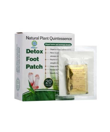 Foot Pads- Natural Bamboo Vinegar with Chitosan and Other Natural Ingredients for Relaxing Relieving Fatigue and Promoting Sleep (20pc/Box)