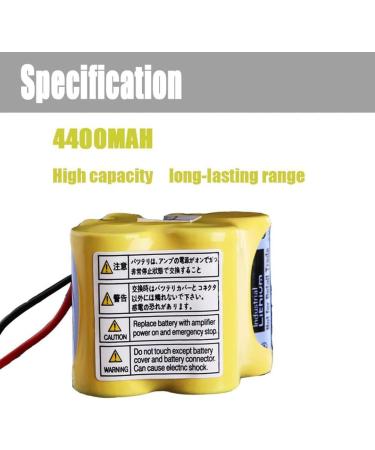 Pack of 4 BR-2/3AGCT4A 6V 4400mAh Replacement Battery for FANUC A98L-0031-0025 CNC System - Black Plug Connector - International Shipping Available - Buy Online on GoSupps.com