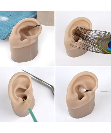 Silicone Ear Model Set - Left and Right Soft Flexible Fake Ear Piercing Practice & Jewelry Display Teaching Tool - Buy Online on GoSupps.com