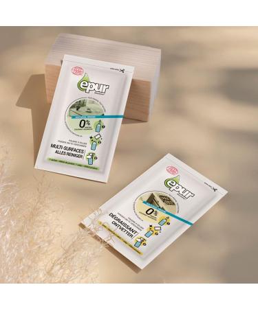 EPUR - Multi-Surface Diluting Powder - Ecological Cleaning - Ecocert Formula 100% Natural - 10 g Powder + 500 ml Water 500 ml of Finished Product 1 x 10 g - Buy Online on GoSupps.com