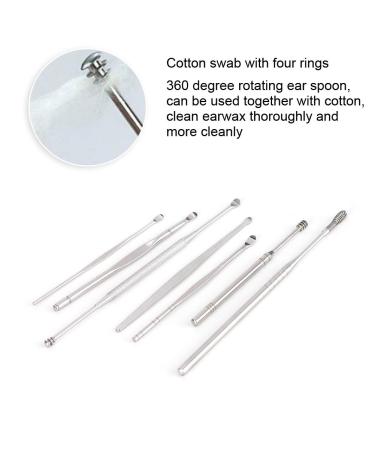 8pcs Stainless Steel Ear Pick Kit for Earwax Removal Spiral Double-Headed Cleansing Tools - Buy Online on GoSupps.com