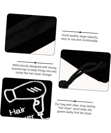 SOESFOUFU 3 Pcs Hair Dryer Storage Bag Hair Dryer Bags Travel Bag Portable Hair Dryer Purse Black Flannel - Buy Online on GoSupps.com