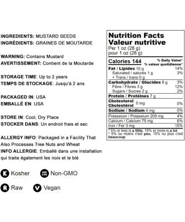 Food to Live Yellow Mustard Seeds (1 Pound) Bag (Pack of 3) Whole Spice Kosher Raw. Spicy Pungent Flavor. Rich in Selenium Fiber. Perfect for Pickling Condiments Homemade Dips and Marinades - Buy Online on GoSupps.com