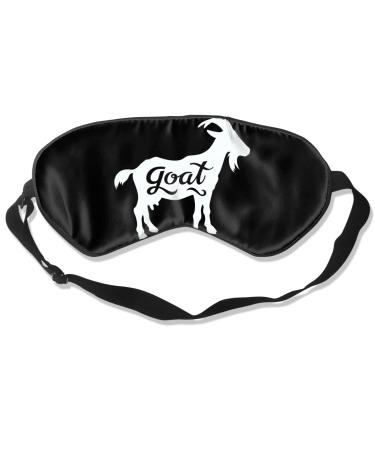 Goat Sleep Mask & Blindfold Soft Blackout Sleep Eye Mask with Adjustable Strap Suitable for Travel Nap Night Sleep 8.2x3.5 in