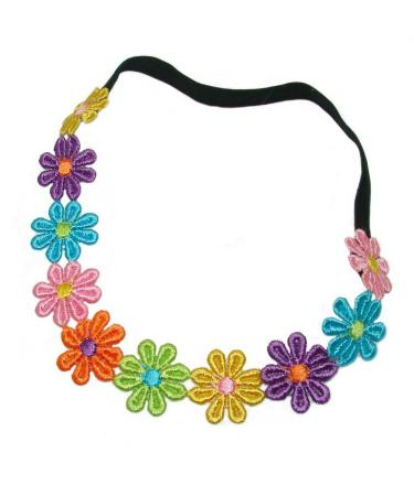 Bling Online Daisy Chain Elastic Headband Multicoloured
