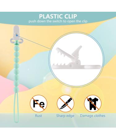 Silicone Pacifier Clip 4 Pack - Elephant Design - Baby Boy Girl Teething Relief - Rust-Free Holder - Safe & Flexible - Newborn Essentials - Buy Online on GoSupps.com