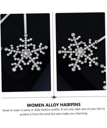 MAGICLULU 2 Pairs Side Rhinestone Barrette Headdress Barrette Rhinestones Hair Clip Women Hairpin Bobby Pin Snowflake Hair Clips Fashion Hairpins Rhinestones Barrette Women Barrette Hair Pin - Buy Online on GoSupps.com