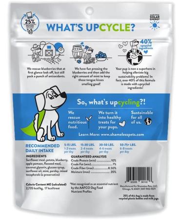 Shameless Pets Blueberried Treasure Dog Treats - Natural, Grain-Free, Upcycled Ingredients (6oz, Pack of 2) - Buy Online on GoSupps.com