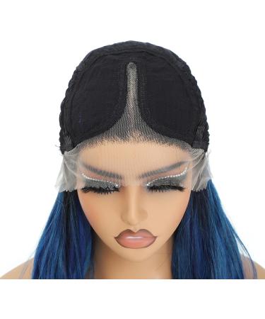 X-TRESS 28 Blue HD Lace Front Wig for Black Women - Long Curly Synthetic Hair Wig with Pre-Plucked Baby Hair (Blue) - Buy Online on GoSupps.com