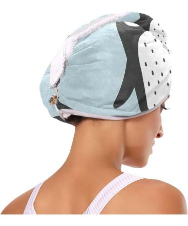 Clever Penguins Hair Towel 2 Pack - Super Absorbent Quick Dry Hair Turbans for Women & Girls - Buy Online on GoSupps.com