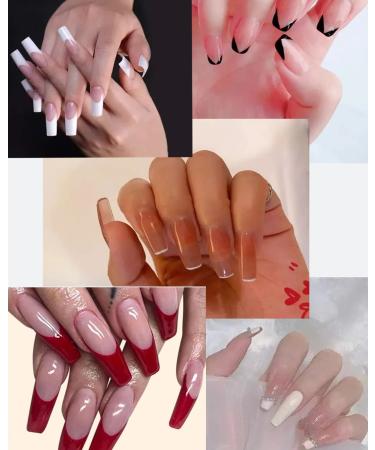 Biutee Nail Art Stamper with Scraper | Double Head Silicone Transparent Stamp for French Smile Lines - Perfect Nail Art Tools - Buy Online on GoSupps.com