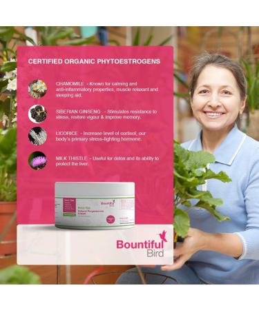 Bountiful Bird Phyto Plus Natural Progesterone Cream 2oz - Organic Phytoestrogens - Bioidentical Progesterone - 2 Ounce - Buy Online on GoSupps.com