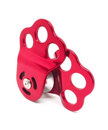 EMMRAGNO 30KN Climbing Single Pulley | Three Hole Hitch Bearing Pulley for Rock Climbing, Rappelling & Zipline Sports - Buy Online on GoSupps.com