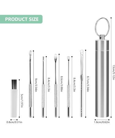 7-in-1 Stainless Steel Ear Cleaner Set Safe & Effective Ear Wax Remover Tools for Adults & Children with Protective Case - Buy Online on GoSupps.com