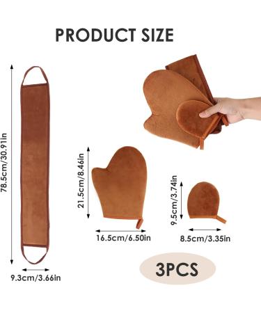 Self Tanning Mitt Set Fake Tan Mit Set 3 in 1 Tanning Glove Back Tanner Applicator Mini Tan Mitt Glove Reusable Face Body Exfoliator Tan Mitten Sun Cream Lotion Fake Tan Applicator - Buy Online on GoSupps.com