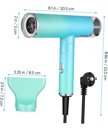 BIUDECO Foldable Hair Dryer Travel Diffuser Travel Hair Dryer Foldable Blow Dryer Hair Care Shell Material - Buy Online on GoSupps.com