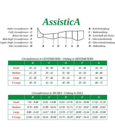23-32 mmHg Assistica Medical Compression Stockings - Open Tip Silicone Tape Small (158-170 cm) for Men & Women - Black - Buy Online on GoSupps.com