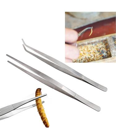 Yitaocity 5in1 Reptile Feeding Tongs Cricket Clamp Bug Scooper + 2X Tweezers +2X Reptile Water Food Dish Bowl for Hamsters Lizard Spider Bearded Dragon (White Bowl) - Buy Online on GoSupps.com