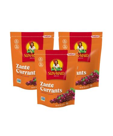 Sun-Maid California Zante Currants Snack | 8 Ounce Bags | Pack of 3 | Whole Natural Dried Fruit | No Artificial Flavors | Non-GMO | Vegan And Vegetarian Friendly 8 Ounce (Pack of 3)