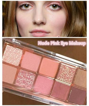 Go Ho 10-Color Matte & Glitter Eyeshadow Palette - High Pigment, Waterproof, Natural-Looking Shades - Buy Online on GoSupps.com