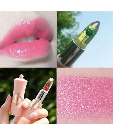 Seazoon Moisturizer Long-lasting Jelly Flower Lipstick | Magic Color Changing Lazy Lipstick Waterproof Crystal Gloss - Clear Lipstick #6 - Buy Online on GoSupps.com