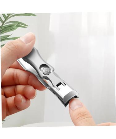 Nail Clippers with Catcher Wide Jaw Opening Anti Splash Nail Clippers Stainless Steel Nail Cutter with Sharp Curved Cutter and Storage Box for Men Women - Buy Online on GoSupps.com