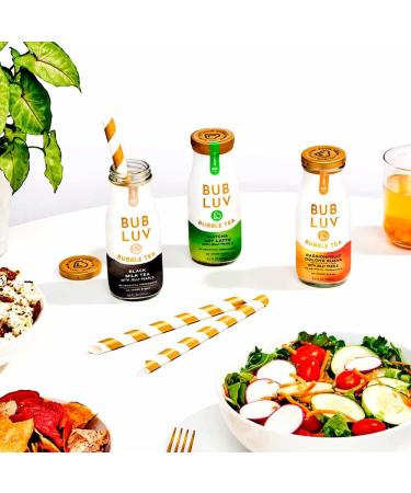 Buy BUBLUV Low Sugar Bubble Tea - Passionfruit Oolong Guava with Low-Carb Jelly Pearls | Ready-to-Drink Boba Fruit Tea - 8 Pack (9.5 fl oz Bottles) - Low Calorie & Low Sugar Drinks - Buy Online on GoSupps.com