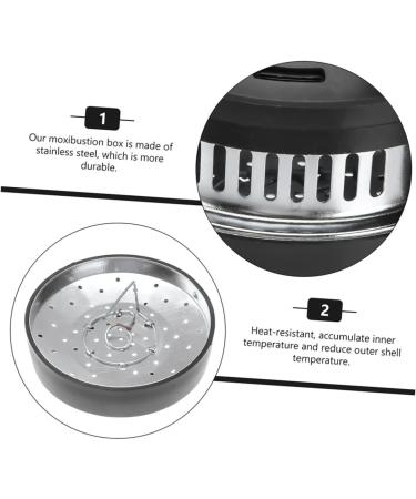 OHPHCALL 3pcs Box Moxibustion Box Incense Burner Moxibustion Burner Candle Aroma Diffuser Moxibustion Tanks Metal Holder Adjustable Stand Tool Stand Body Moxibustion Pot Aromatic Abs - Buy Online on GoSupps.com