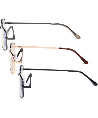 Buy Eyekepper 3 Pack Reading Glasses - Blue Light Blocking Metal Frame +0.75 Readers | International Shipping Available - Buy Online on GoSupps.com