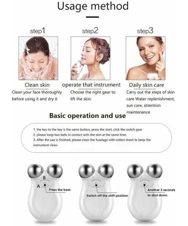 Microcurrent Facial Device - Mini Face Lift Roller for Wrinkle Removal & Skin Tightening - Buy Online on GoSupps.com
