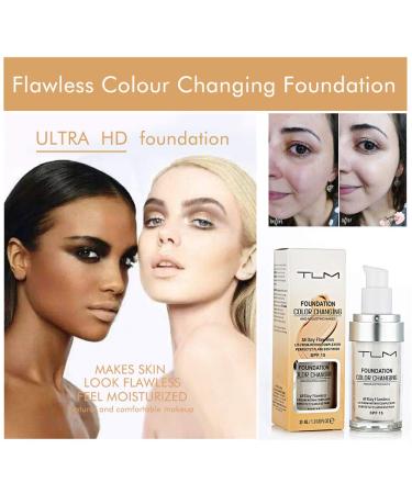 2 Pack Flawless TLM Color Changing Foundation Makeup Concealer - Warm Skin Tone Liquid Base for Women and Girls - Buy Online on GoSupps.com