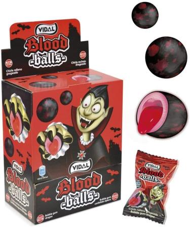 8 x Blood Balls - Scary Creepy Chewing Gum with Liquid Red Core for Halloween Horror Parties & Kids Birthdays - Buy Online on GoSupps.com