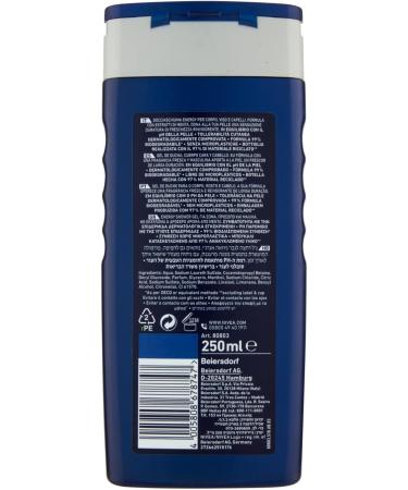  NIVEA MEN Nivea Men Energy Shower Shampoo Tonic with Mint Extracts 250ml Pack of 3 - Buy Online on GoSupps.com
