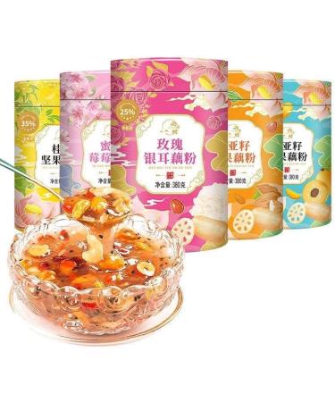 Sweet Scented rose fruit Lotus Root Starch Soup 380g/can Instant Chia qiyazi nut Tremella Congee Ready-to-Eat Breakfast Porridge Healthy Nutritious Oatmeal Chinese morning cereal (Osmanthus Nut 2can) Osmanthus Nut 2can - Buy Online on GoSupps.com