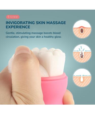 Silicone Face Scrubber 2 Pack - Gentle Exfoliating Brush for Skincare Cleansing & Face Wash - Versatile Pink Facial Scrubber for All Skin Types - Buy Online on GoSupps.com