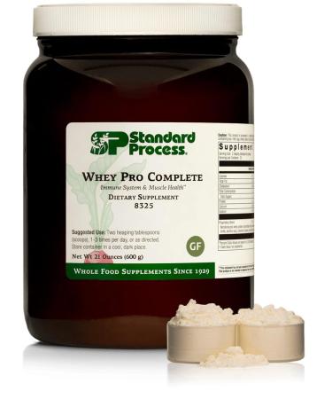 Standard Process Whey Pro Complete - Whole Food Immune Support with Colostrum Chicory Root and Whey Protein Powder - 21 Ounce 25 Servings