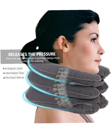 Tosssper Neck Traction Device & Inflatable Cervical Collar - Pain Relief & Support for Head & Neck Health - Buy Online on GoSupps.com