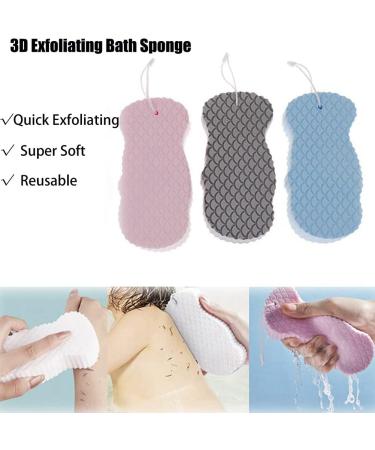 Dytabepl 4-Piece Super Exfoliating Shower Sponge Set - 4 Color Variety - Buy Online on GoSupps.com