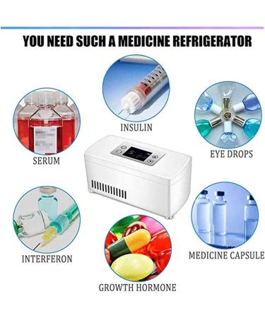 Insulin Cooler Refrigerated Box Portable Insulin Cooler Outdoor Insulin Refrigerated Box Travel Case Box for Diabetes Drugs and Growth Hormone Temperature Controllable - Buy Online on GoSupps.com