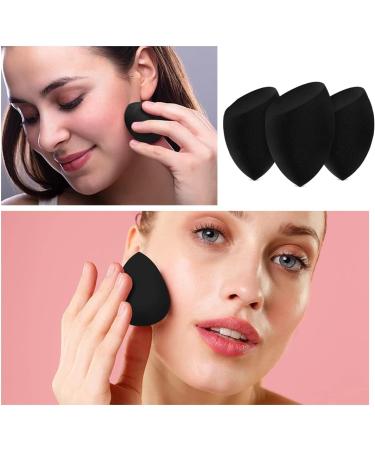 3 Pieces Small Mini Makeup Sponge Beauty Egg Beauty Powder Puff Foundation Concealer Cosmetic Professional Makeup Tool (Black) - Buy Online on GoSupps.com