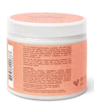 Shea Moisture Coconut & Hibiscus Curl Enhancing Smoothie 16 Fl Oz - Sulfate & Paraben Free Hair Cream for Anti-Frizz, Moisture & Shine | Family Size - Buy Online on GoSupps.com