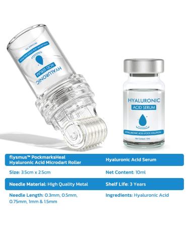 Flysmus Pockmarks Heal Hyaluronic Acid Microdart Roller - 10 Pcs | For All Skin Types | Improves Facial Lines and Wrinkles - Buy Online on GoSupps.com