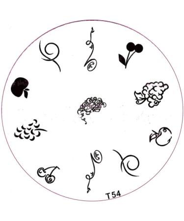 ++SPECIAL ITEM++ Stamping stencil T-Series: T54 Grapes Cherries Apples Tendrils