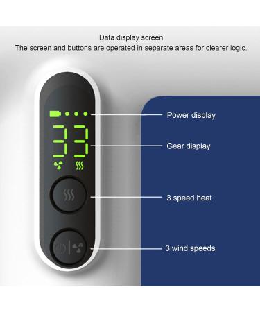 Hair Dryer Cordless Blow Dryer with Digital Screen USB Rechargeable Portable Jet Fan with Nozzle Wind Speed Adjustment Fast Drying for Women Home/Travel Hair Care Dryer - Buy Online on GoSupps.com