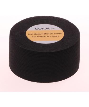 Black Knit Heavy Stretch Elastic Band - 1.5-inch Wide, 5 Yards - Buy Online on GoSupps.com