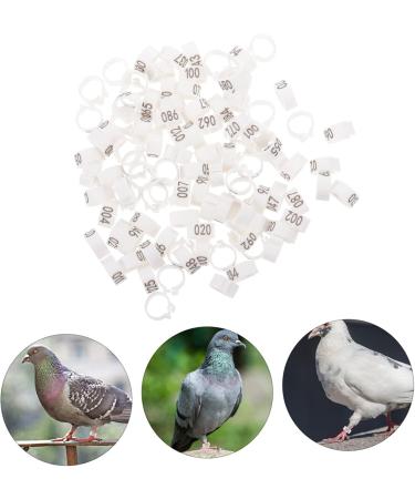 Yardwe 300 Pcs Pigeon Anklet Chicken Drumsticks Tag Plastic Foot Ring for Pigeon Poultry Pen Parrot Baby 1.3X1.3CMx3pcs Whitex3pcs - Buy Online on GoSupps.com