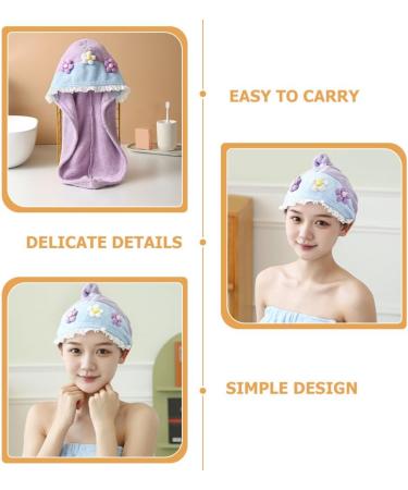 Buy Baluue Absorbent Hair Drying Hat for Women - Cute Flower Design Quick Drying Cap - Fast International Shipping - Buy Online on GoSupps.com